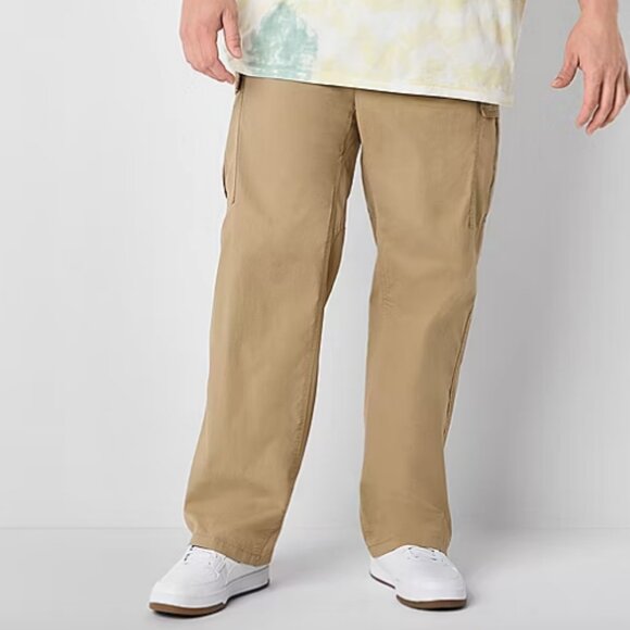 Arizona Mens Relaxed Fit Big and Tall Cargo Pant, Khaki Sz 2XLT 925436 - Picture 4 of 4